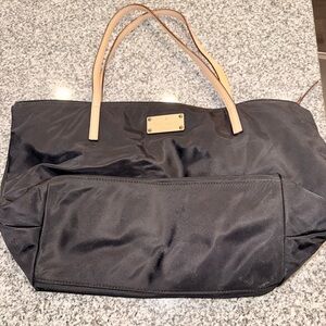 Kate Spade Black Tote with Tan Straps